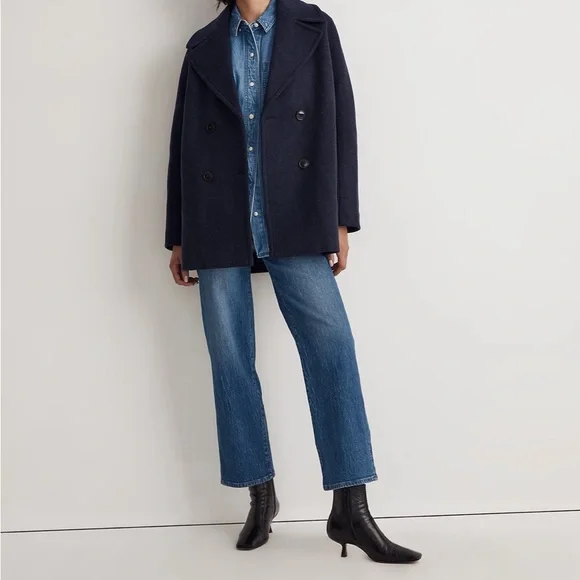 Madewell Carville Oversized Peacoat in Insuluxe Fabric - Picture 1 of 5